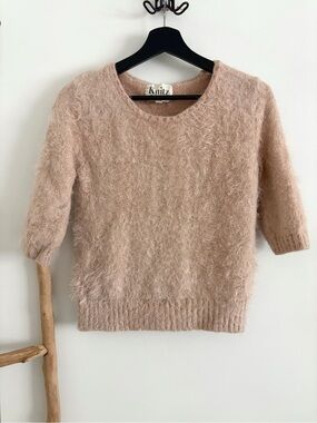For Love and Lemons Pink Fuzzy Sweater